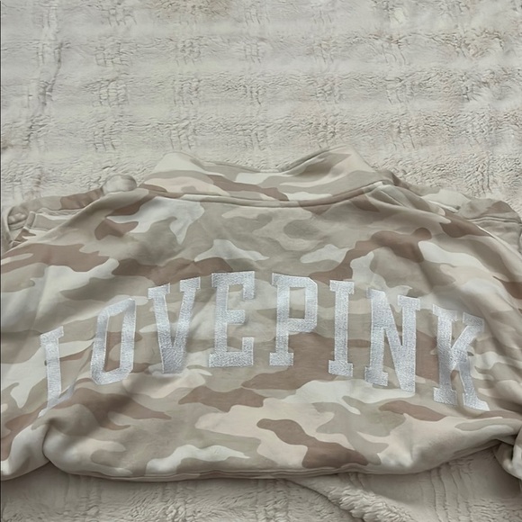 PINK Victoria's Secret Tan and Cream Camo Hoodie - Picture 2 of 3